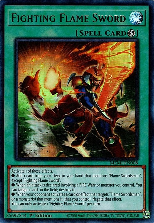 Fighting Flame Sword Card Front