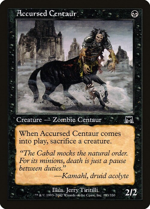 Accursed Centaur Card Front