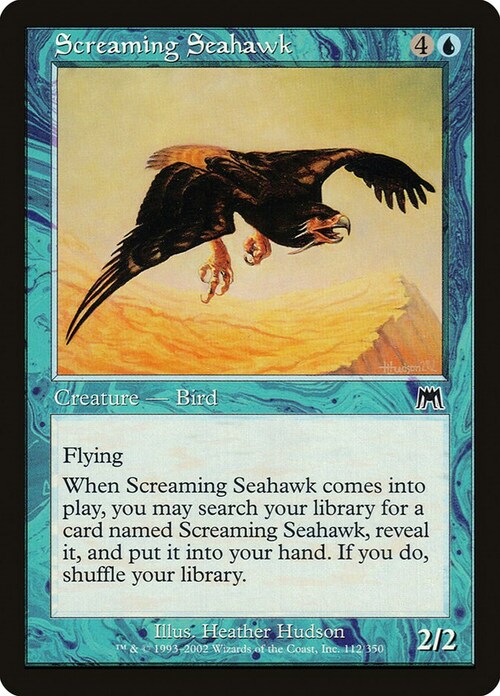 Screaming Seahawk Card Front