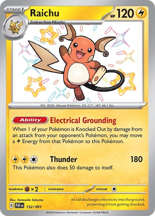 Raichu Card Front