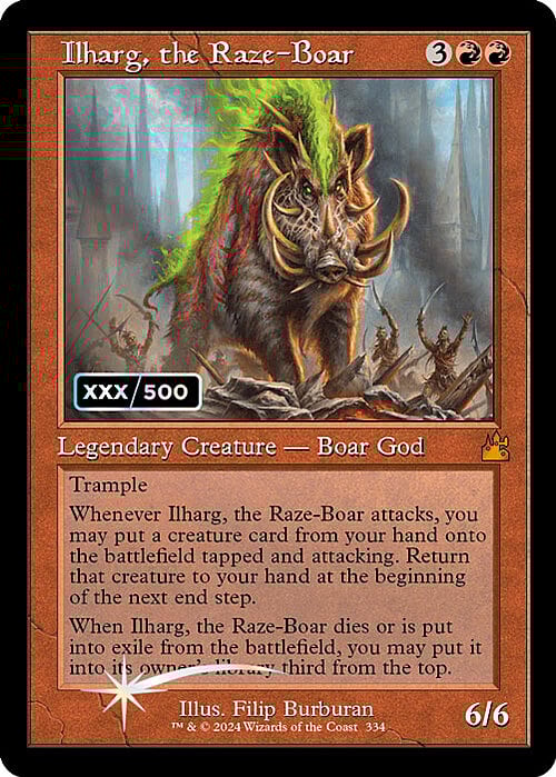 Ilharg, the Raze-Boar Card Front