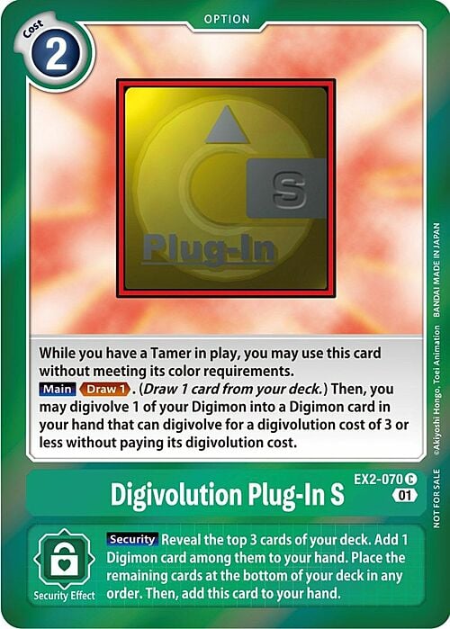 Digivolution Plug-In S Card Front
