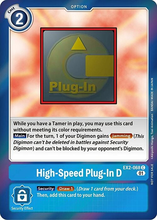 High-Speed Plug-In D Card Front