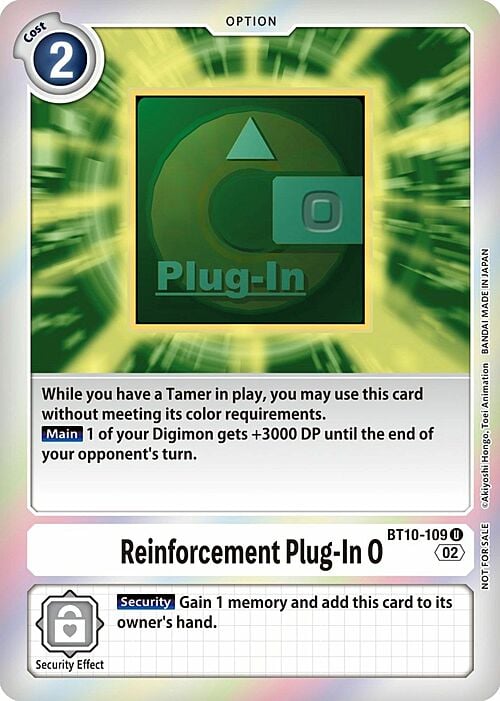 Reinforcement Plug-In O Card Front