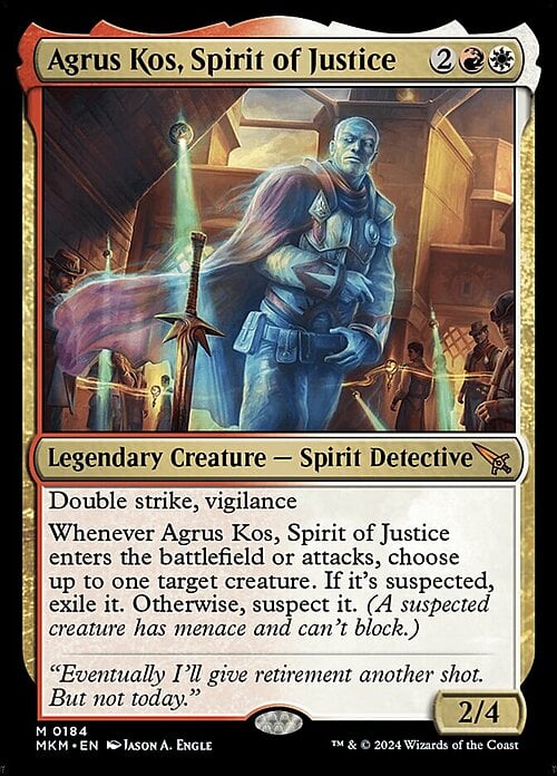 Agrus Kos, Spirit of Justice Card Front