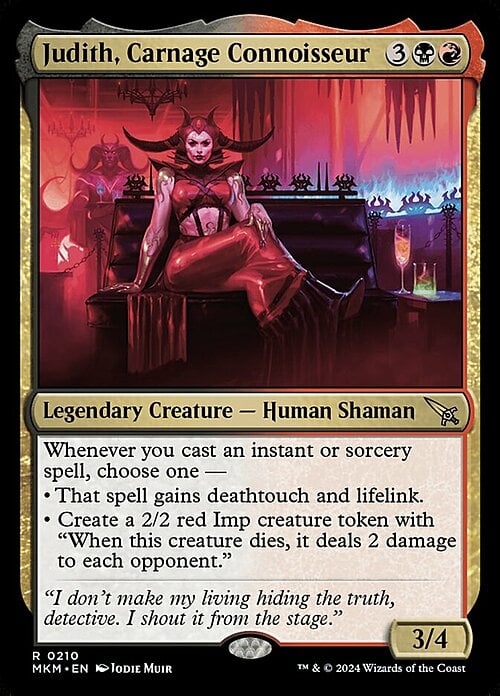 Judith, Carnage Connoisseur Card Front