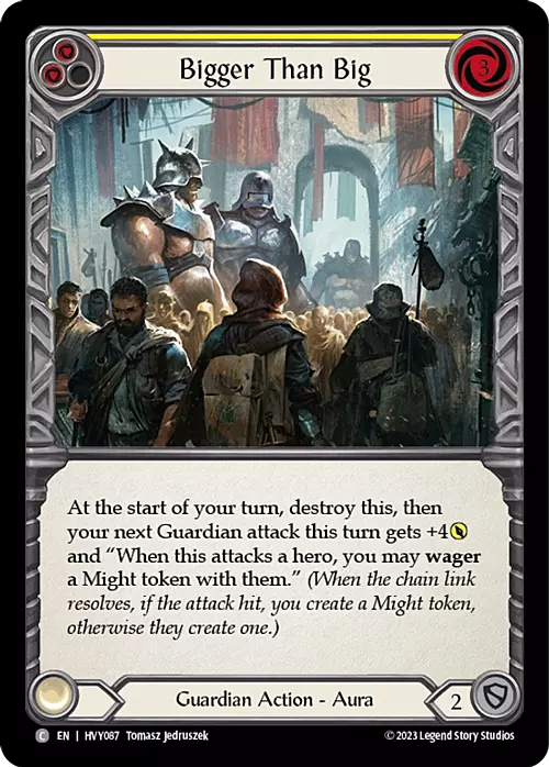 Bigger Than Big - Yellow Card Front