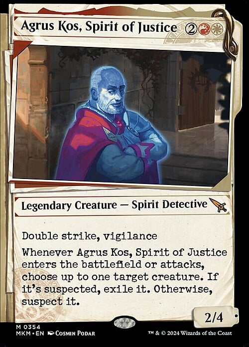 Agrus Kos, Spirit of Justice Card Front