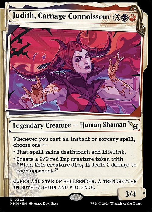 Judith, Carnage Connoisseur Card Front
