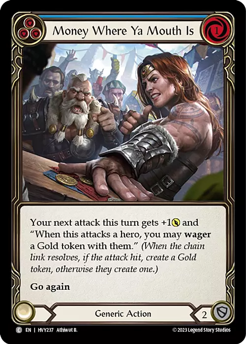 Money Where Ya Mouth Is - Blue Card Front