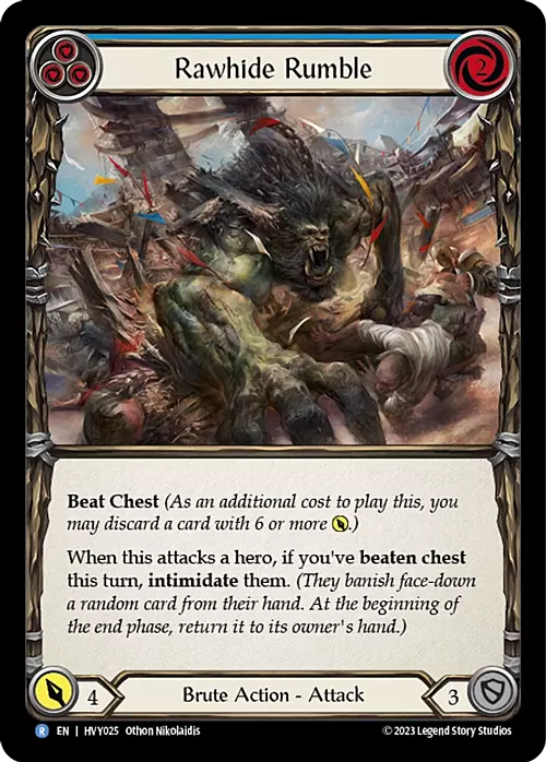 Rawhide Rumble - Blue Card Front