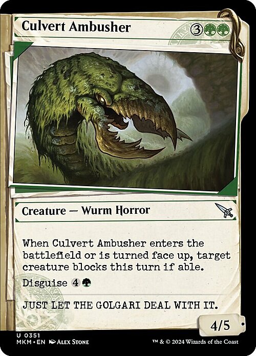 Culvert Ambusher Card Front