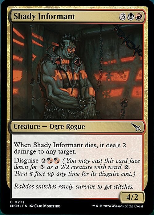 Shady Informant Card Front