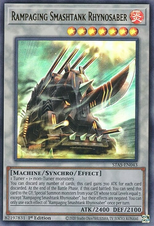 Rampaging Smashtank Rhynosaber Card Front