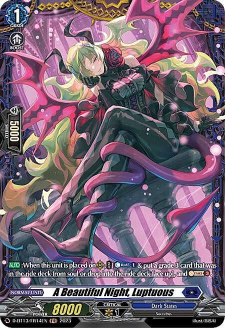 A Beautiful Night, Luptuous Card Front
