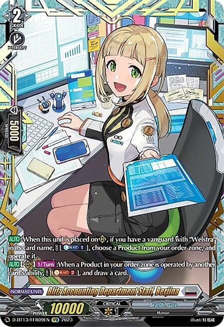 Blitz Accounting Department Staff, Berjina Card Front