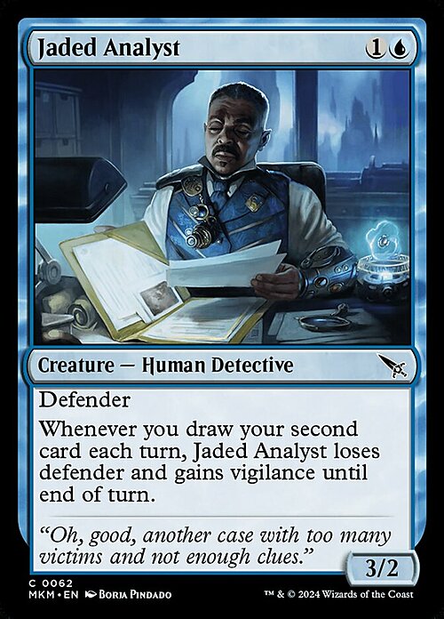Jaded Analyst Card Front
