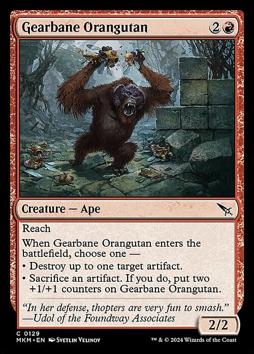Gearbane Orangutan Card Front