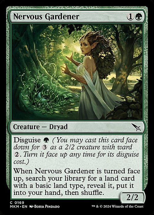 Nervous Gardener Card Front