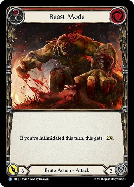 Beast Mode - Red Card Front