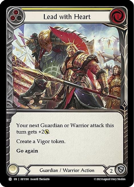 Lead With Heart - Yellow Card Front