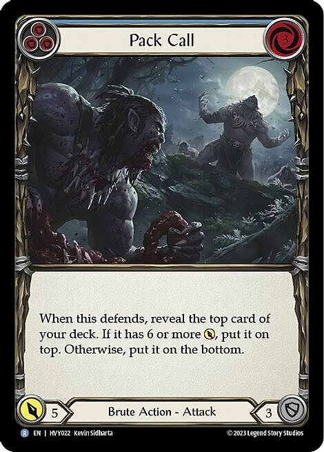 Pack Call - Blue Card Front