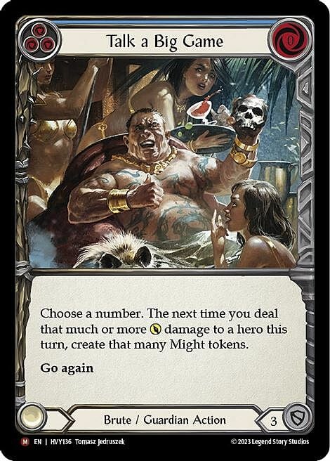 Talk a Big Game Card Front