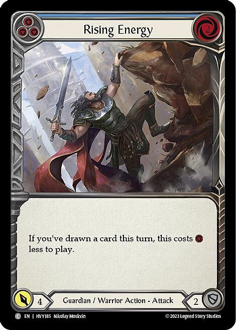 Rising Energy - Blue Card Front