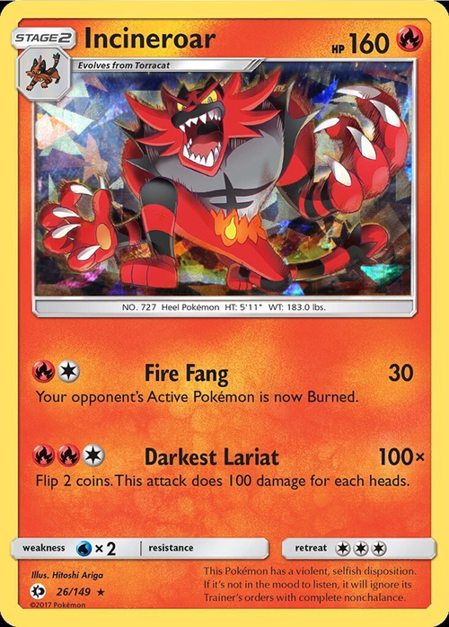 Incineroar Card Front