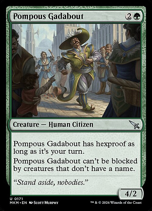 Pompous Gadabout Card Front