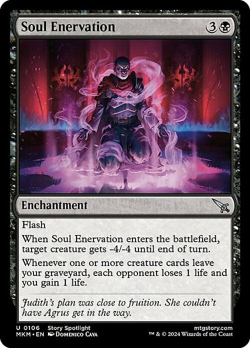 Soul Enervation Card Front