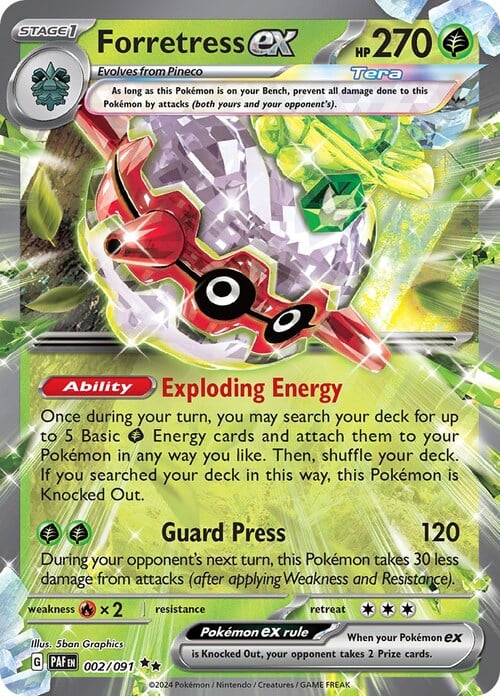 Forretress ex Card Front