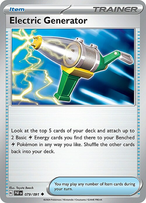 Electric Generator Card Front