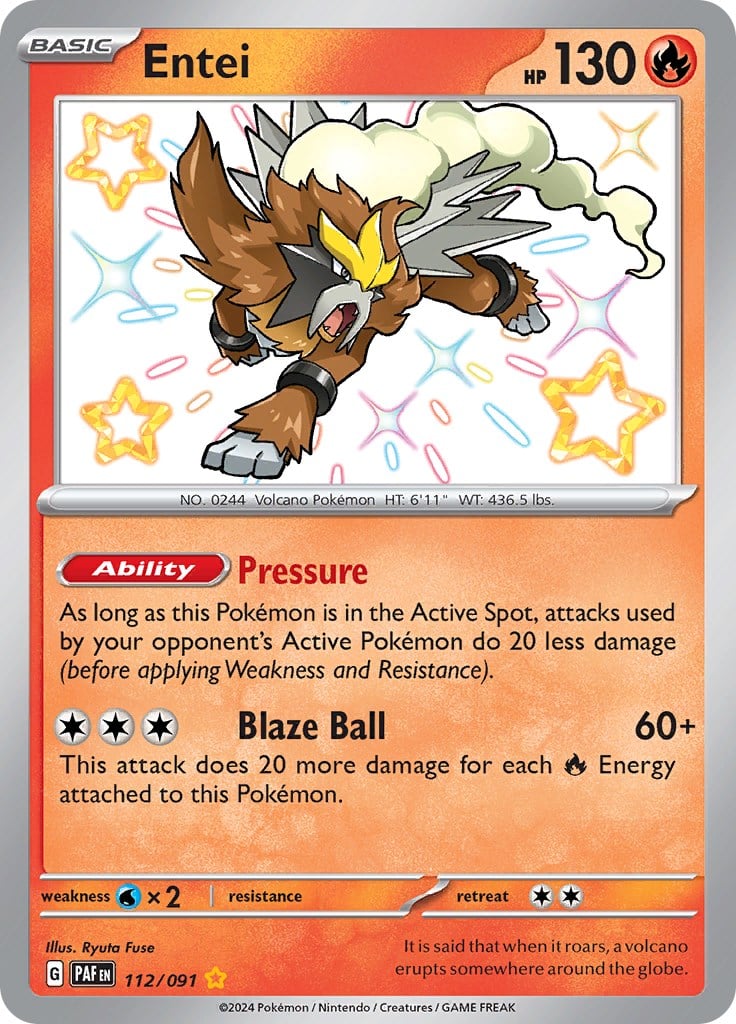 entei rare card Pokemon Entei - 47/214 - Rare Reverse Holo Card - SM8 Lost Thunder main image 1