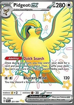 Pidgeot ex Card Front
