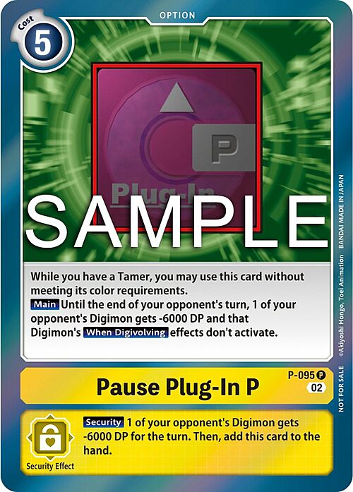 Pause Plug-In P Card Front