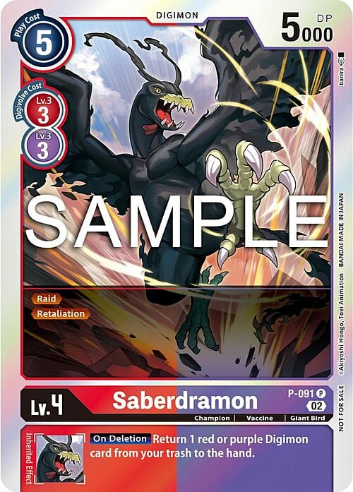 Saberdramon Card Front