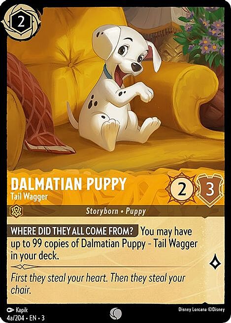 Dalmatian Puppy - Tail Wagger Card Front