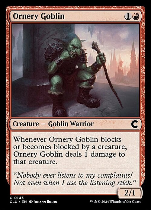 Ornery Goblin Card Front