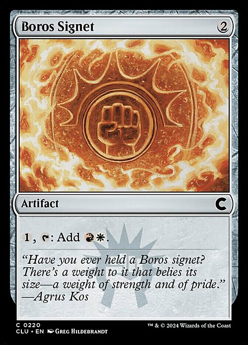 Boros Signet Card Front