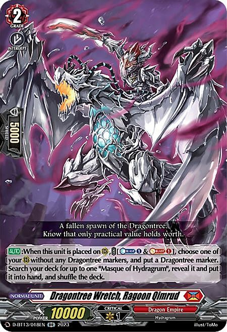 Dragontree Wretch, Ragoon Qimrud Card Front
