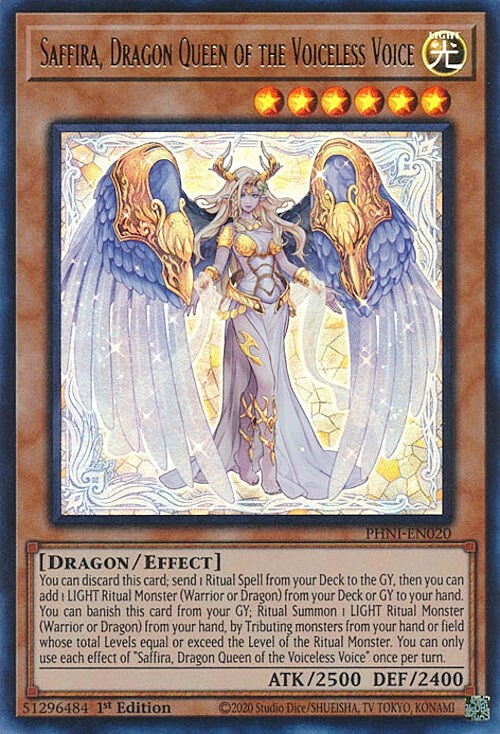 Saffira, Regina Drago della Voce Muta Card Front