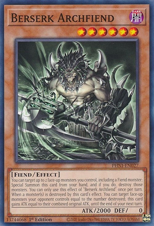 Berserk Archfiend Card Front
