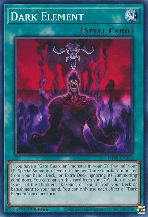 Dark Element Card Front