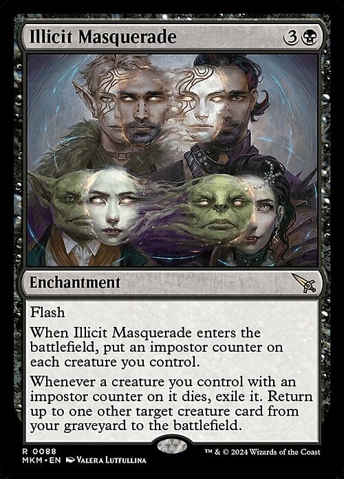 Illicit Masquerade Card Front