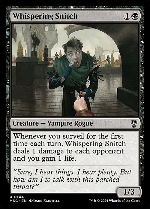 Whispering Snitch Card Front