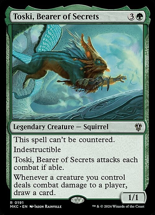 Toski, Bearer of Secrets Card Front