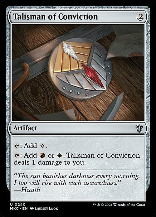 Talisman of Conviction Card Front