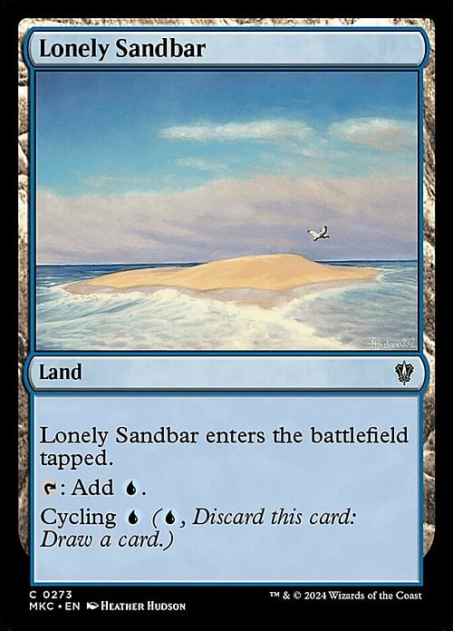 Banco de arena solitario Frente