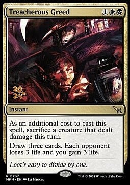 Treacherous Greed Card Front